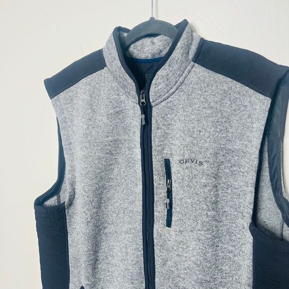 Orvis Gray Black Fleece Vest Men's Sz XXL Exc Condition - Picture 4 of 11